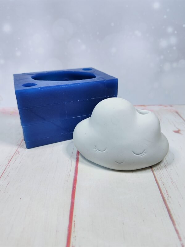 Stampo in silicone Nuvola 3D profumatore per creazioni in resina e gesso - immagine 3