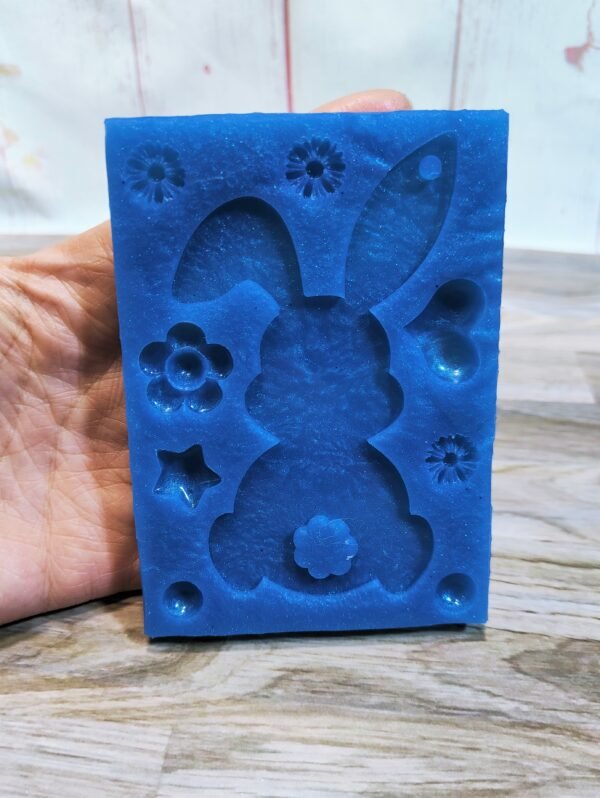 Stampo in silicone Coniglio pasquale per creazioni in resina e fimo - immagine 11