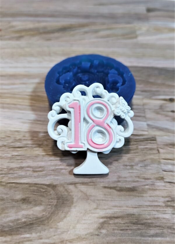 Stampo in silicone numero 18 albero della vita con farfalla per creazioni in resina, fimo e gesso - immagine 4