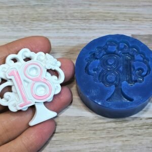 Stampo in silicone numero 18 albero della vita con farfalla per creazioni in resina, fimo e gesso