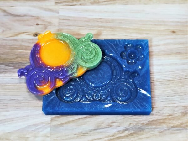 Stampo in silicone Carrozza Zucca Base Cameo per creazioni in resina e fimo - immagine 5