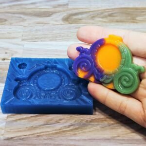 Stampo in silicone Carrozza Zucca Base Cameo per creazioni in resina e fimo