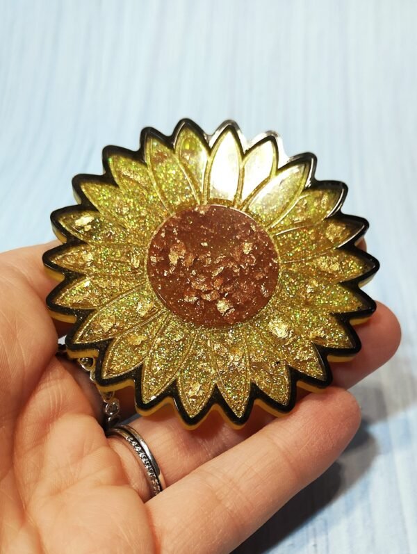 Stampo in silicone Girasole 7 CM per creazioni in resina e fimo - immagine 2