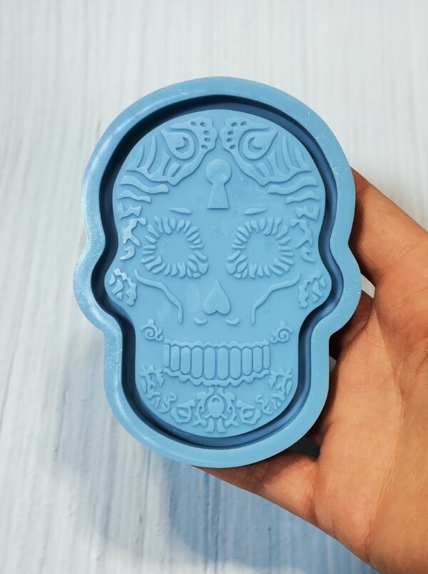 Stampo in silicone Teschio Messicano Vassoio Svuotatasche per creazioni in resine e gesso