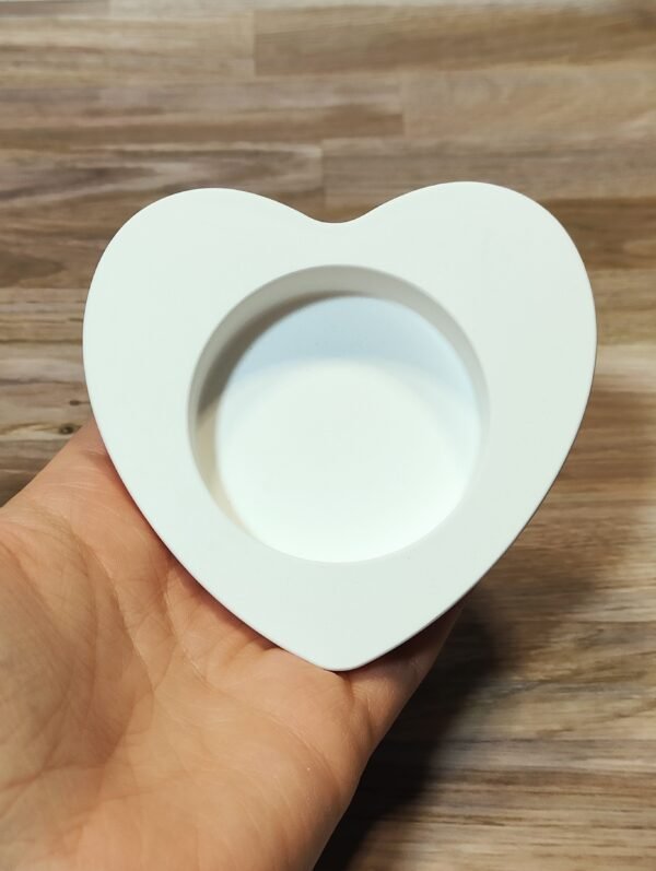 Stampo in silicone Cuore Portacandele per creazioni in resina e gesso - immagine 7