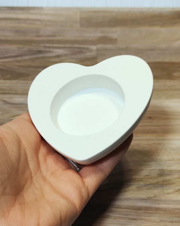 Stampo in silicone Cuore Portacandele per creazioni in resina e gesso - immagine 6