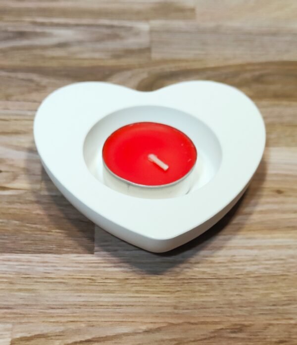 Stampo in silicone Cuore Portacandele per creazioni in resina e gesso - immagine 2