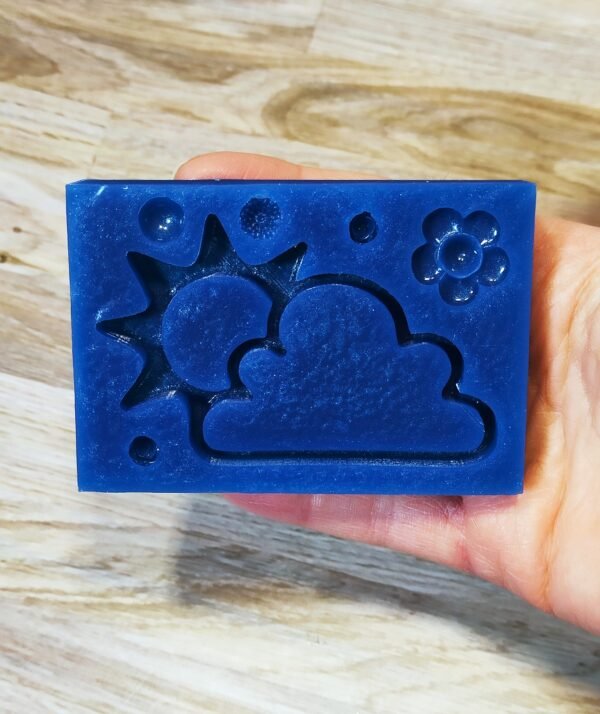Stampo in silicone Sole e Nuvola Shaker per creazioni in resina e fimo