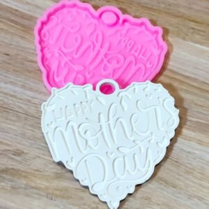 Stampo in silicone Cuore Festa della mamma con frase per creazioni in resina, gesso e paste polimeriche