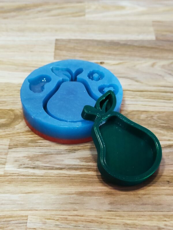 Stampo in silicone Frutta Pera shaker per creazioni in resina e resina uv - immagine 4