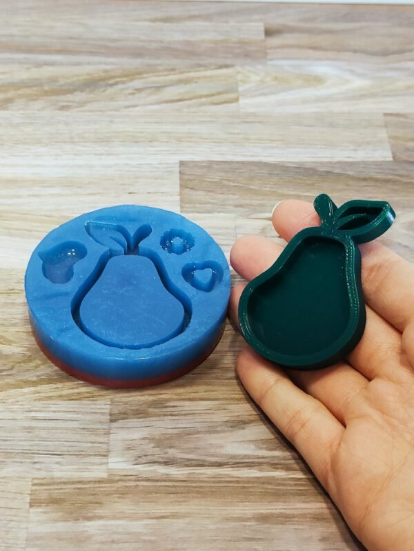 Stampo in silicone Frutta Pera shaker per creazioni in resina e resina uv - immagine 5