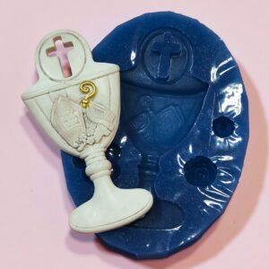 Stampo Calice Comunione in silicone per creazioni in resina, fimo e gesso