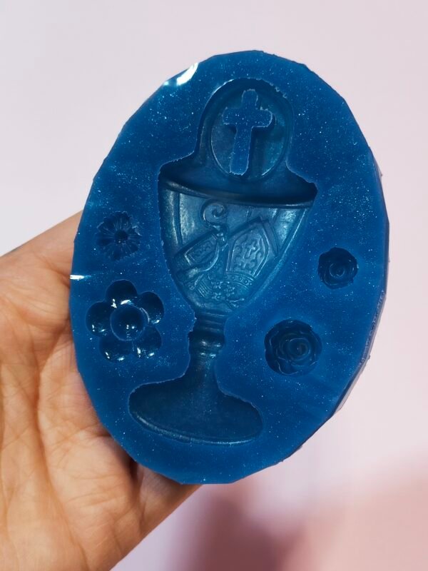 Stampo Calice Comunione in silicone per creazioni in resina, fimo e gesso - immagine 7