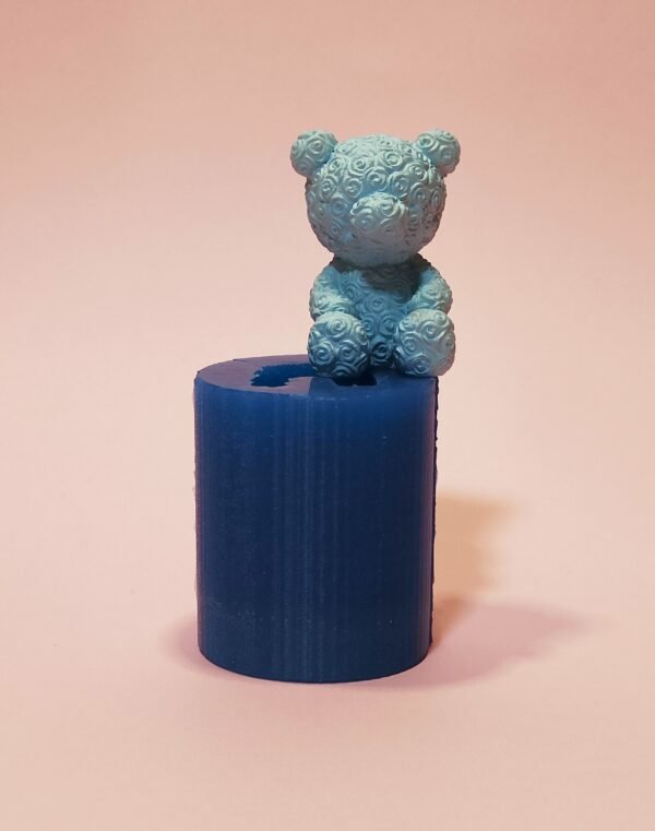 Stampo Orsetto Rose in silicone per creazioni in resina e gesso - immagine 5