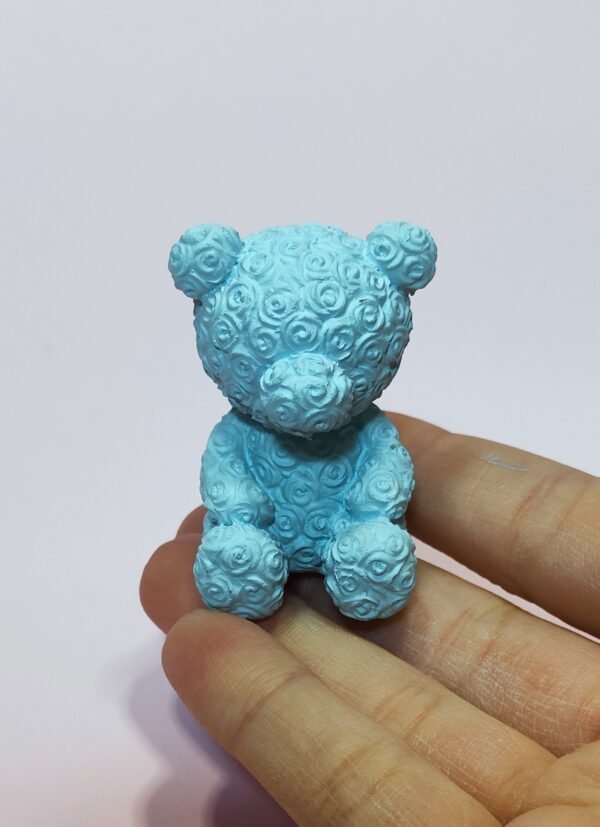 Stampo Orsetto Rose in silicone per creazioni in resina e gesso - immagine 3