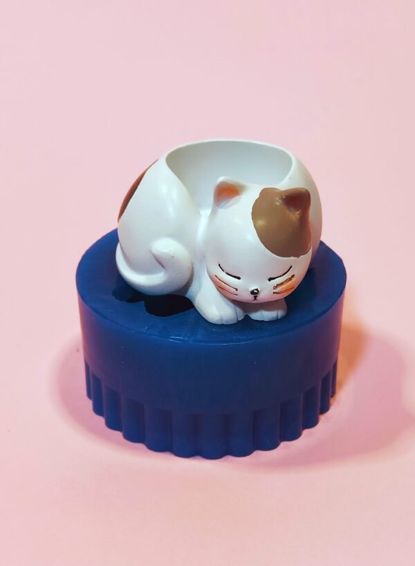 Stampo in silicone Gatto Portacandele per creazioni in resina e gesso - immagine 7