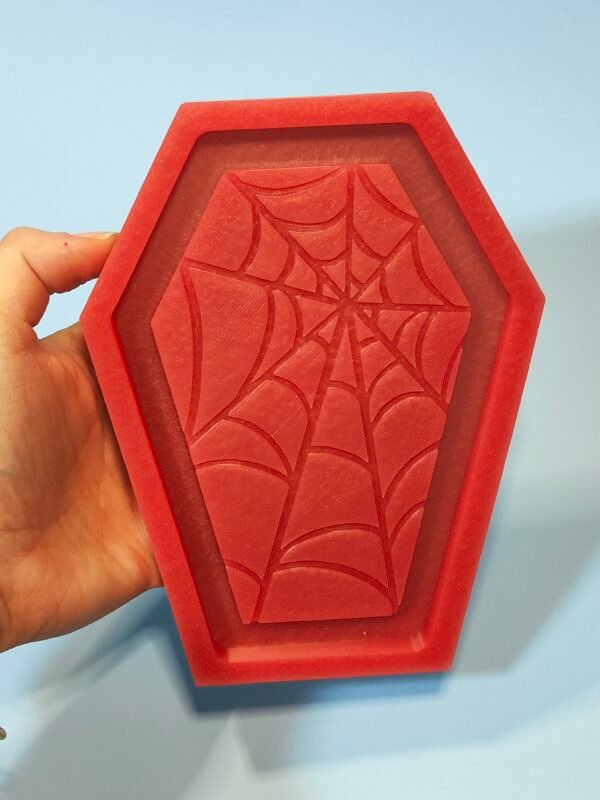 Stampo Bara Vassoio con ragnatele, svuotatasche per creazioni in resina e gesso - immagine 4