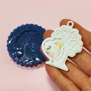 Stampo in silicone Albero Della Vita Comunione Bambina per creazioni in resina, gesso e paste polimeriche