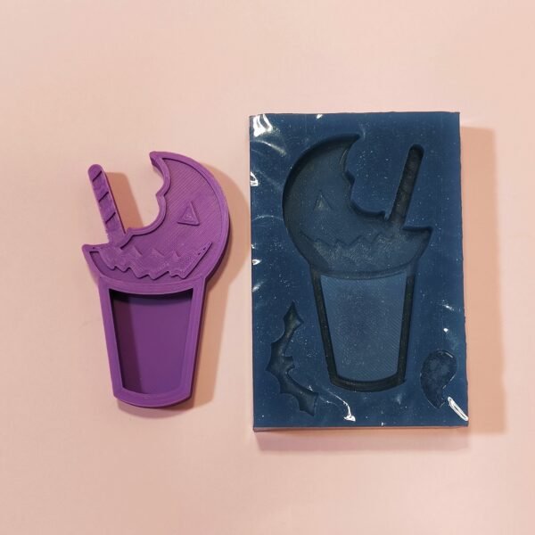 Stampo Shaker Zucca bibita Halloween per creazioni in resina e fimo - immagine 4