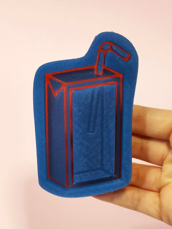 Stampo in silicone Cartone del succo Shaker con cannuccia per creazioni in resina e fimo - immagine 2