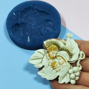 Stampo Natività su foglia di Vite per creazioni in resina, gesso e paste polimeriche