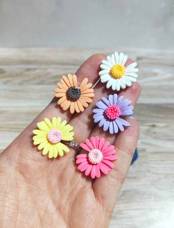Stampo in silicone Fiori Margherita per creazioni in resina e fimo 5pz - immagine 5
