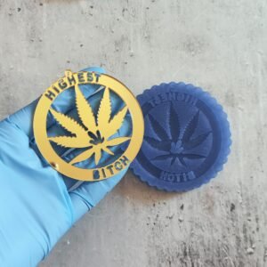 Stampo in silicone Foglia con scritta per creazioni in resina e fimo