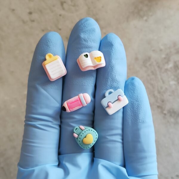 Stampo in silicone Scuola back to school, matite, libri, cartella, zaino per creazioni in resina e fimo - immagine 4