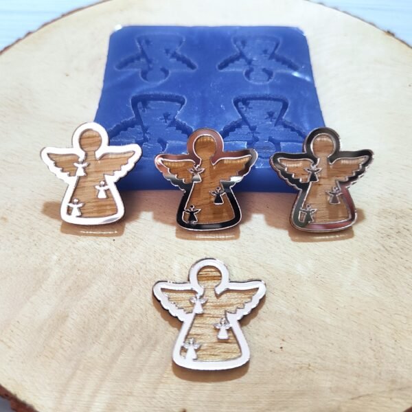 Stampo in silicone Angioletti 4pz per creazioni in resina e fimo - immagine 3