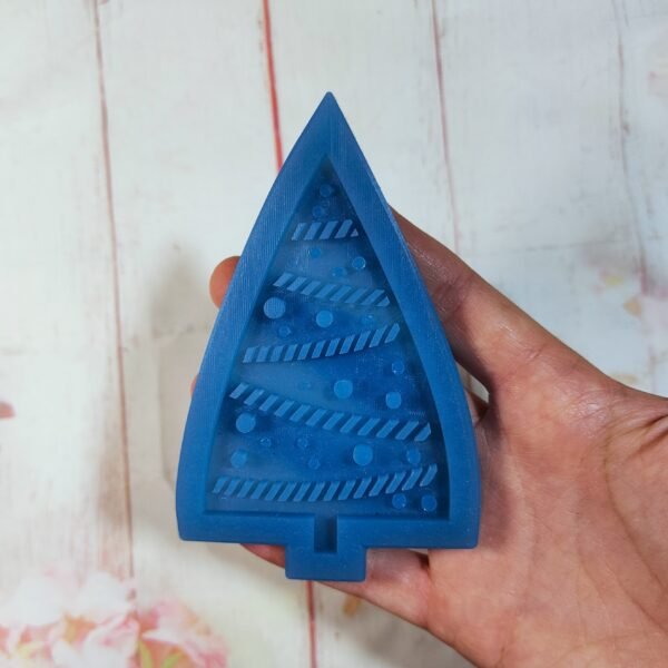 Stampo Albero di Natale in silicone 6x10 cm per creazioni in resina e gesso - immagine 2