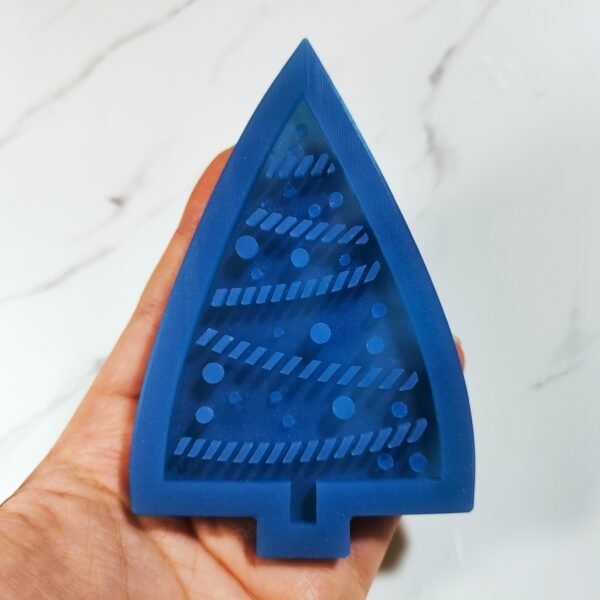Stampo Albero di Natale in silicone 6x10 cm per creazioni in resina e gesso - immagine 3