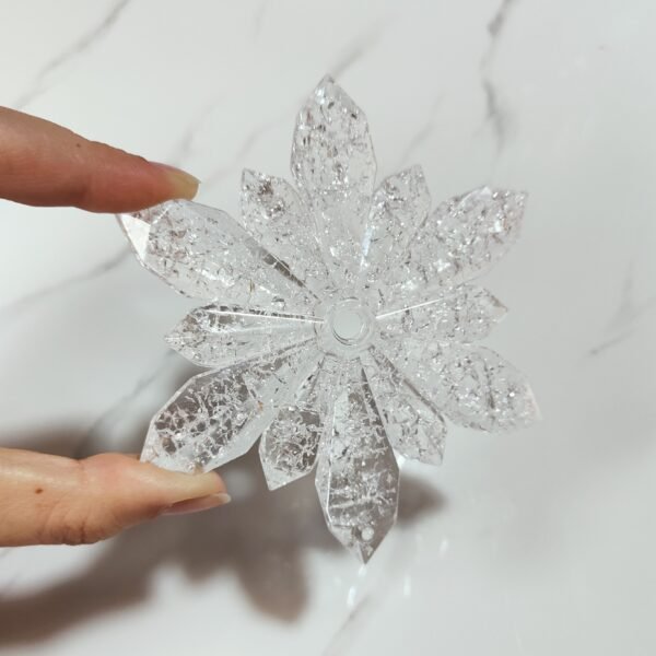Stampo Fiocco di Neve Grande 12 CM in silicone per creazioni in resina e gesso - immagine 3