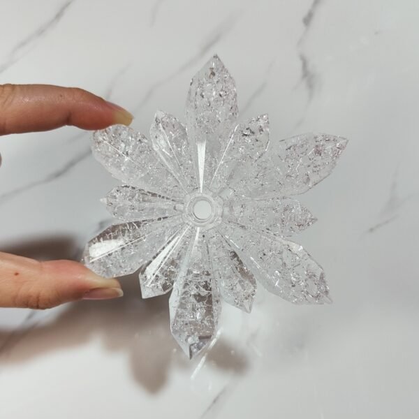 Stampo Fiocco di Neve Grande 12 CM in silicone per creazioni in resina e gesso - immagine 4