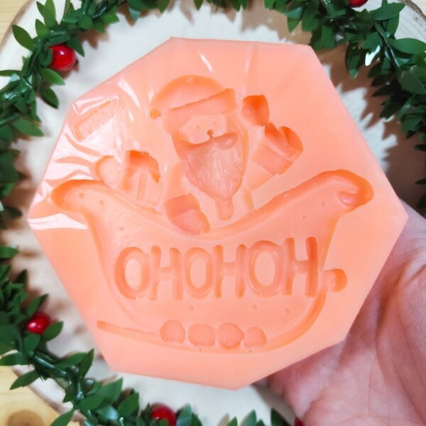 Stampo Babbo Natale su Slitta in silicone per creazioni in resina, fimo e gesso - immagine 8