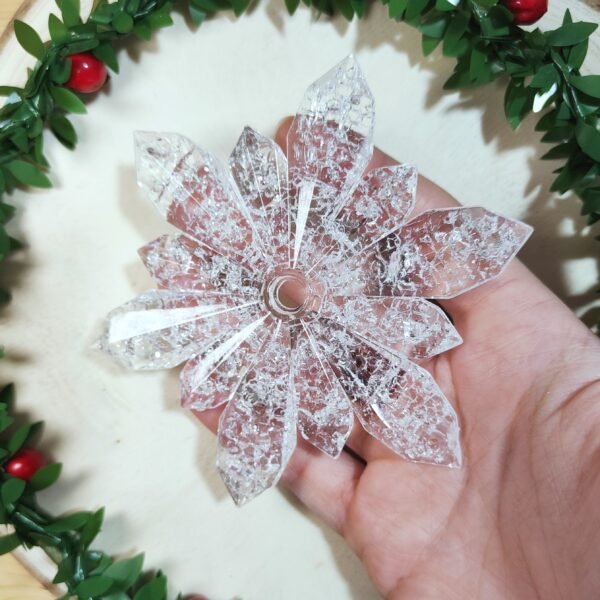 Stampo Fiocco di Neve Grande 12 CM in silicone per creazioni in resina e gesso - immagine 7