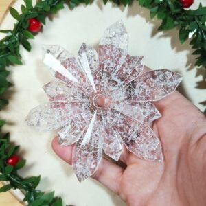 Stampo Fiocco di Neve Grande 12 CM in silicone per creazioni in resina e gesso