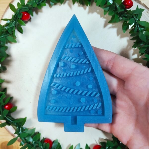 Stampo Albero di Natale in silicone 6x10 cm per creazioni in resina e gesso - immagine 5