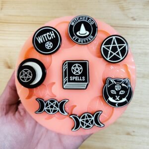 Stampo in silicone simboli esoterici Wicca 8pz per creazioni in resina e paste polimeriche
