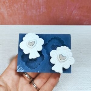 Stampo in silicone Albero della Vita con cuore per creazioni in resina, gesso, paste polimeriche