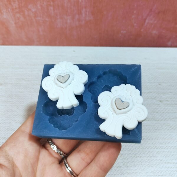Stampo in silicone Albero della Vita con cuore per creazioni in resina, gesso, paste polimeriche - immagine 5