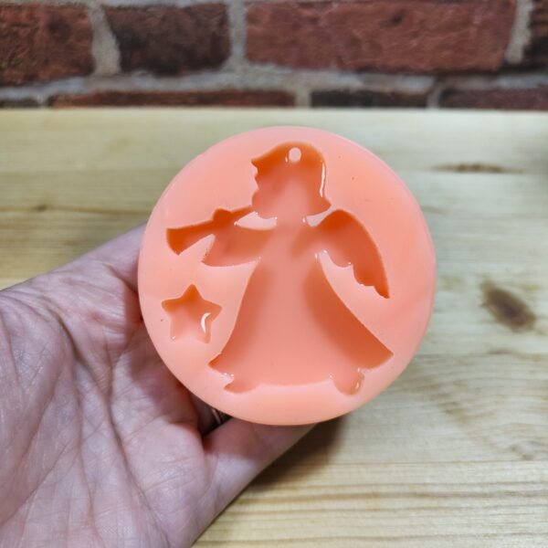 Stampo in silicone Angelo con tromba per creazioni in resina, gesso e fimo