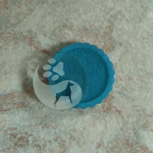 Stampo Zampa Cane Yin Yang 5,5 cm in silicone per creazioni in resina, gesso, sapone, cera e paste polimeriche - immagine 6