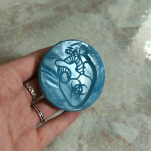 Stampo Cuore Anatomico 4x6CM in silicone per creazioni in resina, gesso, cera, sapone e paste polimeriche