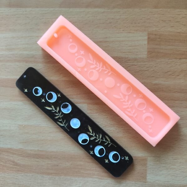 Stampo Segnalibro Fasi lunari in silicone per creazioni in resina, gesso, paste polimeriche, sapone e cera