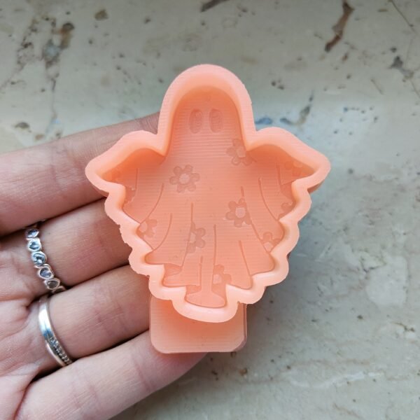Stampo Fantasma con fiori 5cm in silicone per creazioni in resina, gesso, sapone, cera e paste polimeriche