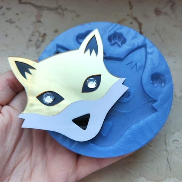 Stampo Volpe 8CM in silicone per creazioni in resina, gesso, cera, sapone e paste polimeriche