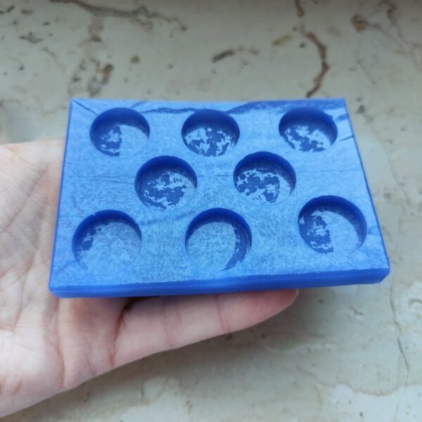 Stampo Fasi Lunari 2 CM in silicone per creazioni in resina, cera, paste polimeriche e gesso - immagine 2
