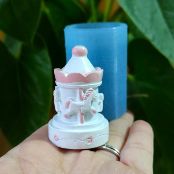 Stampo Giostra Carosello 3D in silicone 6 CM per creazioni in resina, gesso, cera, sapone e paste polimeriche
