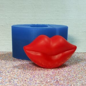 Stampo Bocca Labbra Grande 3D in silicone per creazioni in resina, cera e gesso