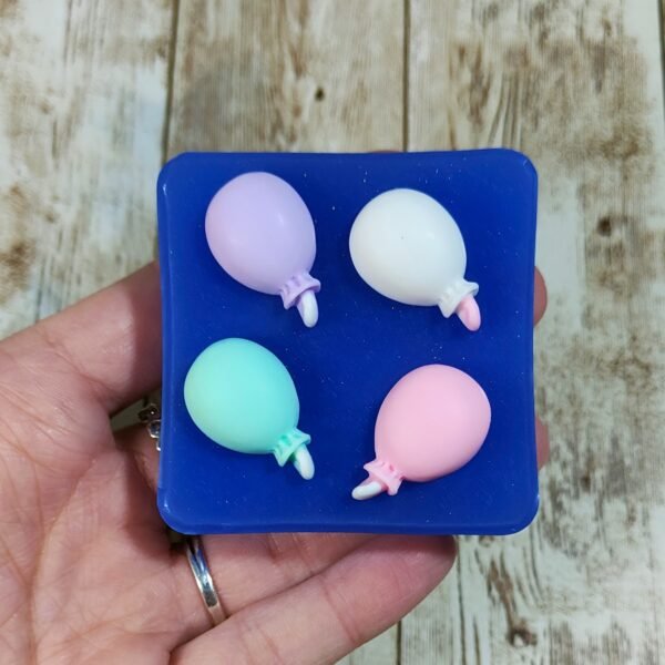 Stampo 4 Palloncini 2CM in silicone per creazioni in resina, gesso, paste polimeriche, sapone e cera